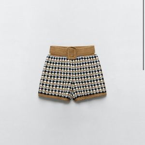 Zara Knit Crochet Shorts
